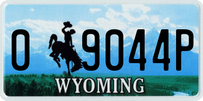 WY license plate 09044P