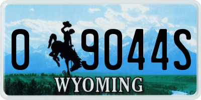 WY license plate 09044S