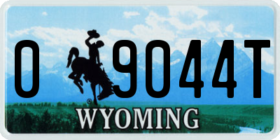 WY license plate 09044T