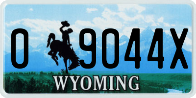 WY license plate 09044X