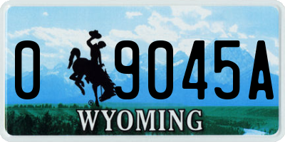WY license plate 09045A