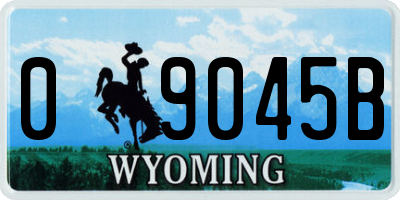 WY license plate 09045B