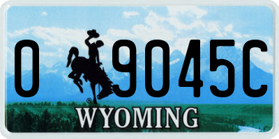 WY license plate 09045C