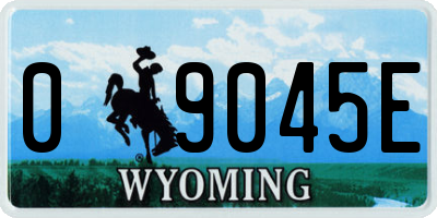 WY license plate 09045E