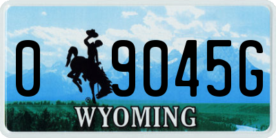 WY license plate 09045G