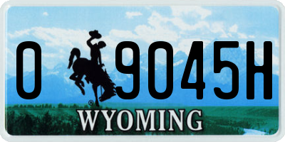 WY license plate 09045H