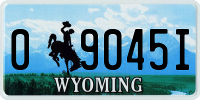 WY license plate 09045I