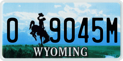 WY license plate 09045M