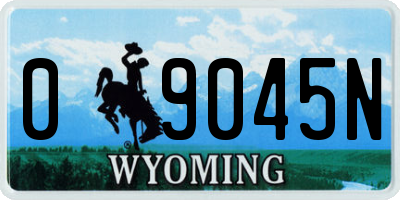 WY license plate 09045N
