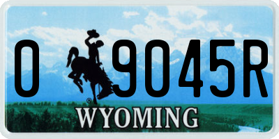 WY license plate 09045R