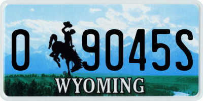 WY license plate 09045S
