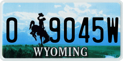 WY license plate 09045W