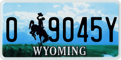 WY license plate 09045Y