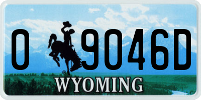 WY license plate 09046D