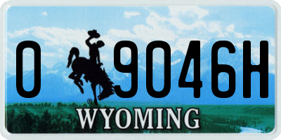 WY license plate 09046H