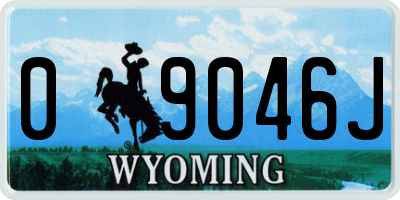 WY license plate 09046J