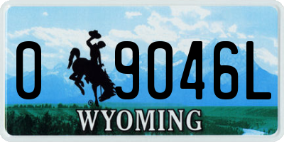 WY license plate 09046L