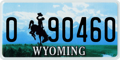 WY license plate 09046O