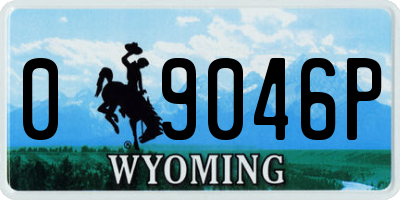 WY license plate 09046P