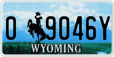 WY license plate 09046Y
