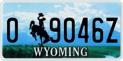 WY license plate 09046Z