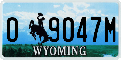 WY license plate 09047M