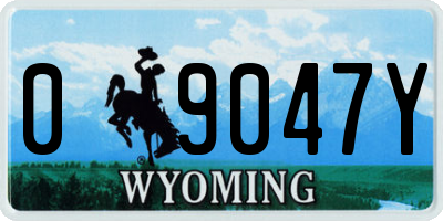 WY license plate 09047Y