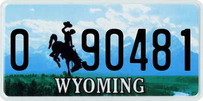 WY license plate 090481