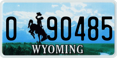 WY license plate 090485