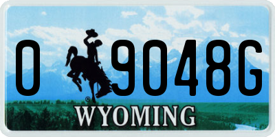 WY license plate 09048G