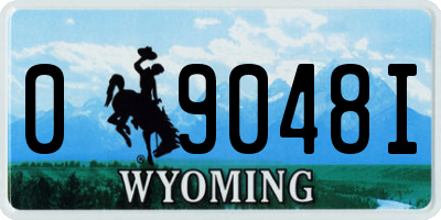 WY license plate 09048I
