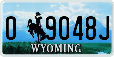 WY license plate 09048J