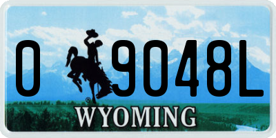 WY license plate 09048L