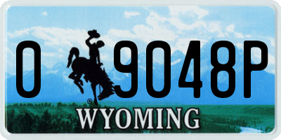 WY license plate 09048P