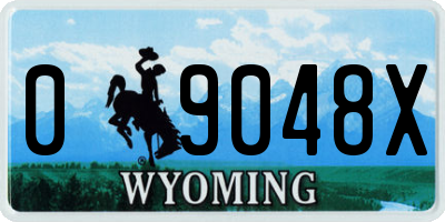 WY license plate 09048X