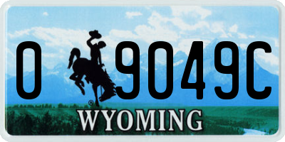 WY license plate 09049C