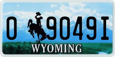 WY license plate 09049I