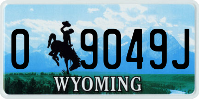WY license plate 09049J