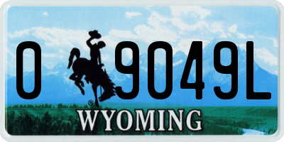 WY license plate 09049L