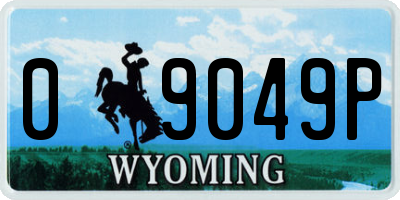 WY license plate 09049P