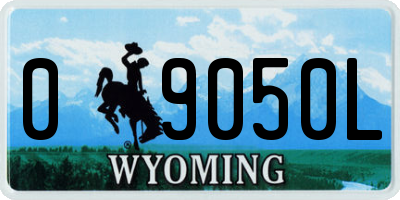 WY license plate 09050L