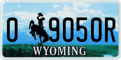 WY license plate 09050R