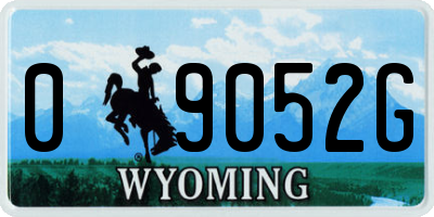 WY license plate 09052G