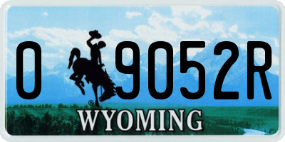WY license plate 09052R