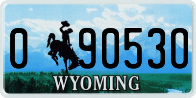 WY license plate 09053O