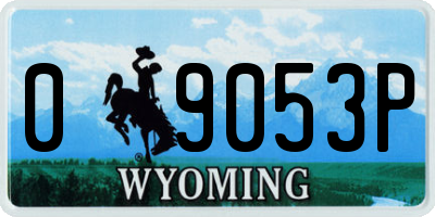 WY license plate 09053P