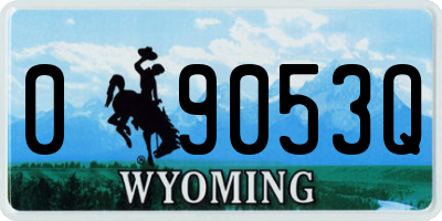 WY license plate 09053Q