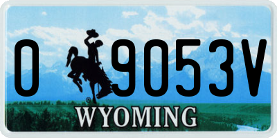 WY license plate 09053V