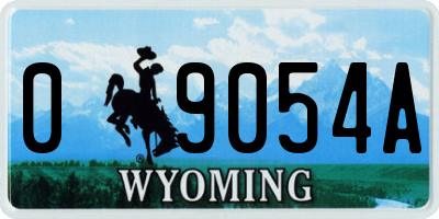 WY license plate 09054A