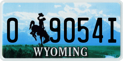 WY license plate 09054I